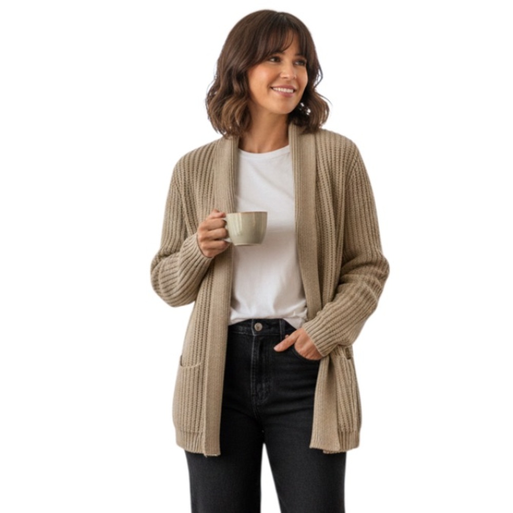 ASOS‎ Beige Knit Cardigan Sweater